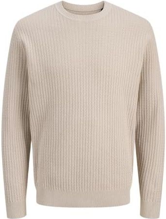 Jack & Jones - Jprblubarkley Knit Crew Neck - Trui - Simply Taupe