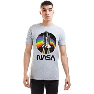 Nasa heren rainbow t-shirt, grijs (sports grey), M