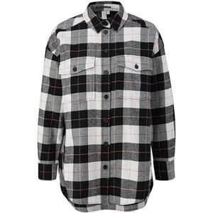 s.Oliver Sales GmbH & Co. KG/s.Oliver Hemdblouse voor dames, geruit hemdblouse, geruit, wit, 36