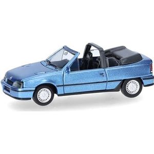 Herpa Modelauto Opel Kadett E Gsi Cabrio, Miniatuur in schaal 1:87, Collectible, Made in Germany, Plastic Model, Kleur: Laser Blue Metallic