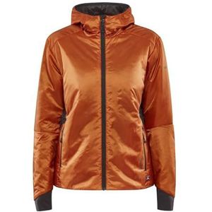 Craft ADV Explore Lichtgewicht damesjas M, kastanje, opvouwbare outdoorjas voor dames, PrimaLoft-isolatie, 2 zakken met ritssluiting, capuchon, stretchinzetstukken, wandeljas voor dames