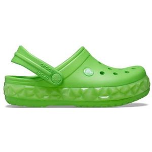 Crocs Crocband Clog T, uniseks klompen voor kinderen en jongens, Geo Glow Band Green Slime, 19/20 EU