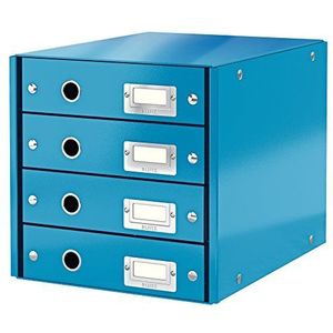 Leitz Ladekast, 4 Laden, A4, Click And Store, 60490036 - Blauw