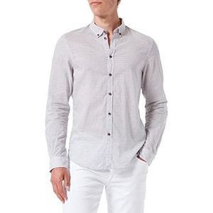 TOM TAILOR Denim Uomini Basic overhemd 1003625, 12627 - White Striped Aop, XXL