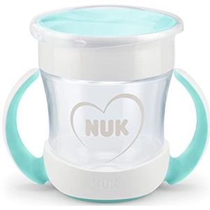 NUK Mini Magic Cup leerbeker | lekvrije 360° drinkrand | vanaf 6 maanden | praktische handgrepen | BPA-vrij | 160 ml, wit