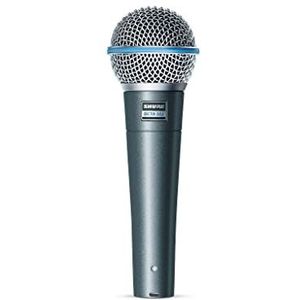 Shure BETA 58A vocale microfoon - Single Element Supercardioid Dynamic Mic voor podium en studio, omvat A25D verstelbare standadapter, 5/8"tot 3/8" (Euro) Draadadapter en opslagtas