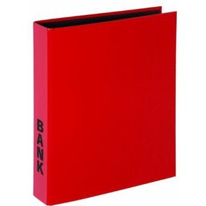 Pagna 40851-03 bankordner A4 Basic Colours, 2-beugel-mechanisme, houder gelamineerde papieren omslag, rood