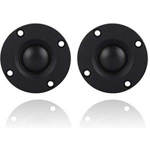 Denash 2 x tweeter hifi-luidspreker, 30 W, 6 Ω, zijdefolie, dome, tweeter, vibrerend membraan, puur zijdezacht, vibrerend diafragma 20 mm