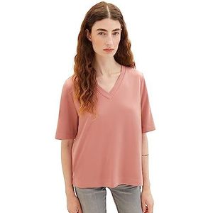 TOM KLEERMAKER Basic T-shirt met V-hals voor dames