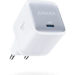 Anker Nano II 65 W USB-C oplader, voeding met snellaadvermogen, GaN II-technologie, compatibel met MacBook Pro/Air, Galaxy S20/S10, iPhone 15/Pro, iPad Pro, Pixel (wit)
