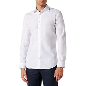 Seidensticker Men's Extra Slim Fit shirt met lange mouwen, wit, 40, wit, 40