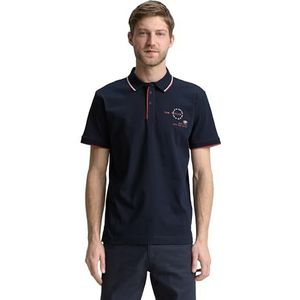 TOM TAILOR Poloshirt voor heren in effen kleuren, 10668 - Sky Captain Blue, M