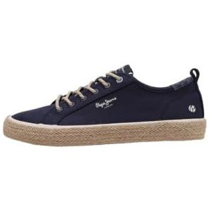 Pepe Jeans Heren Port Basic Sneaker, blauw (oceaanblauw), 11 UK, Blauw Oceaan Blauw, 46 EU
