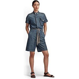 G-STAR RAW Workwear playsuit voor dames, Blauw (Antic Faded Aegean Blue Painted D19663-c611-c244), XS