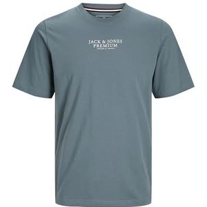 Jack & Jones - T-shirt - Blauw - Katoen - Korte Mouwen - Ronde Hals