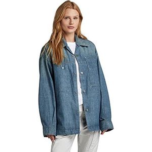 G-STAR RAW Dames Oversized Workwear Long Sleeve Shirt Jacket, Blauw (Antiek Faded Cricket Blue D311-D889), S, Blauw (Antique Faded Cricket Blue D311-d889), S