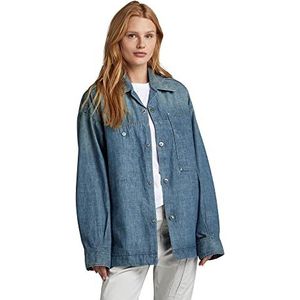 G-STAR Raw oversized werkhemd voor dames, Blauw (Antique Faded Cricket Blue D22934-d311-d889), L