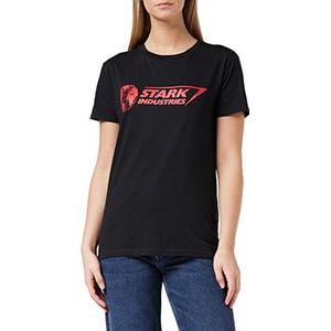 Marvel Avengers Assemble Stark Industries Logo Vriendje fit t-shirt, Vrouwen, S-5XL, Schwarz, Officiële Koopwaar