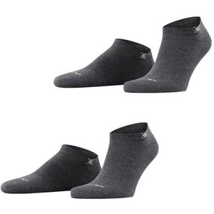 Burlington Heren Korte sokken Everyday 2-Pack M SN Katoen Kort eenkleurig Multipack 2 Paar, Grijs (Anthracite Melange 3081), 40-46