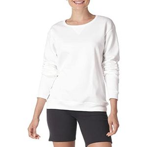 Hanes Dames Fleece V-Notch Sweatshirt Shirt, Wit, L