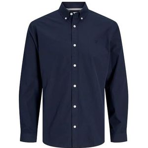 JPRCCPOPLIN Logo Comfort Shirt L/S SN, Night Sky/Fit: comfortabele pasvorm, S