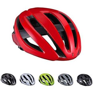 BBB Unisex Adult BHE_09 Cycling Fietshelm Maestro | Helm met Airflow Cooling System | Bike Helmet mannen vrouwen E-Road Casco | Lichtgewicht | glanzend M, rood glans, M | 55-58cm