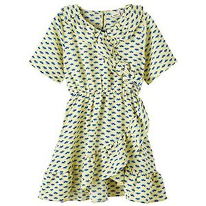 NAME IT Girl's NKFFANINNA SS WRAP Dress Box Jurk, Pineapple Slice, 140, Pineapple Slice, 140 cm