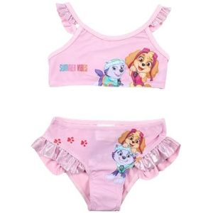 Disney - Meisjesbadpak met print Minnie Rose, Lichtroze, 4 Jaren