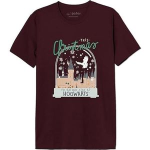 HARRY POTTER T-shirt voor heren, Burgundy, XXL