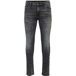 Only and Sons ONSLOOM 1743 PA NOOS Slim Jeans voor heren, Zwart - Schwarz (zwart denim), 36W / 32L