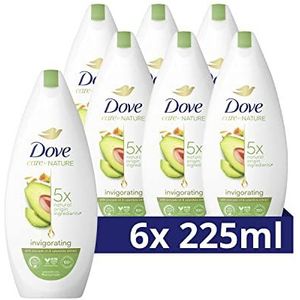 Dove Care by Nature Invigorating Verzorgende Douchegel, met avocado-olie en goudsbloemextract - 6 x 225 ml - Voordeelverpakking