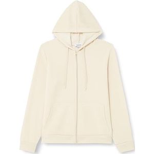 Sidona Elegante hoodie voor dames met ritssluiting van polyester, donkercrème, maat XL shirt, donker crème, XXL, Donkere crème, XXL