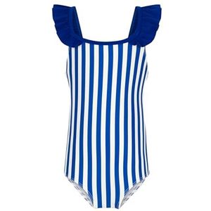 Petit Bateau 1-delig badpak voor meisjes en jongens, Blauw/Wit, 8 Jaar
