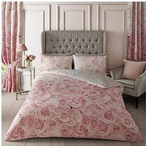 GC GAVENO CAVAILIA Bloem Dekbedovertrek Set, Poly Katoen Botanisch Beddengoed King Size, Zachte Dekbed hoezen, Roze