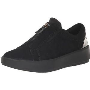 Clarks Layton Rae Sneaker voor dames, Zwart/Zwart Suede, 38 EU