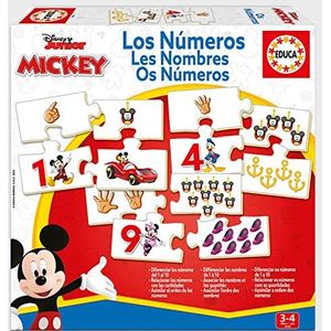 Educa - De cijfers met Mickey | Met deze topset worden de kleintjes vertrouwd met de nummers 1 tot 10 en de cijfers verbinden met hoeveelheden | Vanaf 3 jaar (19327)
