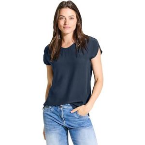CECIL Effen viscose blouse, Dark Petrol Blue, S