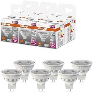 OSRAM LED SPOT MR16 45 med tre lysfarver, GU5.3, 5.6W, 550lm, 2700K - 6500K, varm, kold og dagslys hvid, farvetemperaturen kan ændres, meget lavt energiforbrug, lang levetid