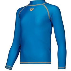 ARENA Unisex Jr Rash Vest L/S Graphic Rash Guard Shirt Kinderen, Blauw (Blue China), 12-13 Jaren