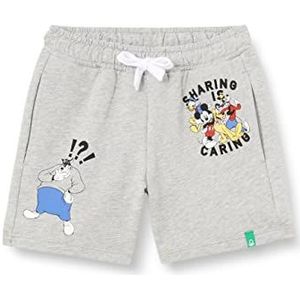 United Colors of Benetton Shorts voor kinderen en jongens, Melange Light Grey 501, 3 Maanden