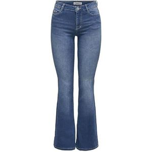 Onlellen Reg Flared Mat233 DNM Oy, blauw (medium blue denim), M / 34L