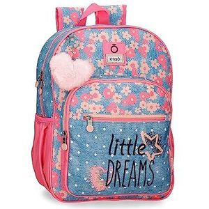 Enso Little Dreams schoolrugzak, roze, 30 x 38 x 12 cm, polyester, 13,68 l, roze, Talla única, schoolrugzak, Roze, Eén maat, schoolrugzak