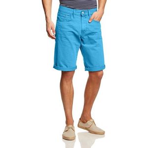 ESPRIT Heren Shorts Coloured Denim, blauw (Blue Splash 459).