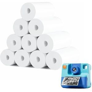 Double Dragon, 57 x 25 mm Premium Thermische Printerpapier Rollen voor Instant Print Camera’s voor Kinderen & PDQ Creditcardmachines – BPA-vrij, Inktvrij en met 10 Jaar Beeldbehoud [Set van 10]