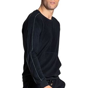 CALIDA Heren RMX Sleep Time Off Shirt met lange mouwen, Dark Sapphire, standaard