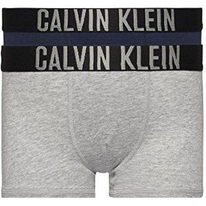 Calvin Klein Boxershorts voor jongens, katoen, met stretch, 1 Grey Heather/1 Blue Shadow, Eén Maat