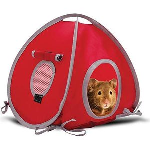Living World Tent voor Huisdieren, Rood/Grijs