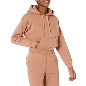 Amazon Essentials Dames crop hoodie sweatshirt (verkrijgbaar in grote maten), lichtbruin, M