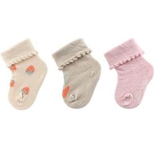 Sterntaler baby meisjes sokken 3 aardbeien, crème-wit, 16 EU