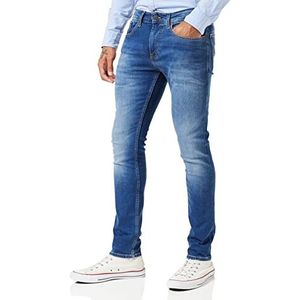 Tommy Hilfiger Austin Slim Tapered Wmbs Jeans voor heren, Wilson Mid Blauw Stretch, 27W / 32L